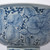 Blue And White Peony Mortif Serving Bowl Tall Base