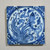 Handpainted Antique Reproduction Porcelain Tile Blue & White Alge Fish - Acrylic Shadow Box /S07