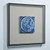 Handpainted Antique Reproduction Porcelain Tile Blue & White Alge Fish - Acrylic Shadow Box /S07