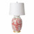 Coral Red Four Loop Handle Porcelain Jar Twisted Silla Flower Lamp
