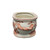 Lillian August Porcelain Footbath Planter Coral Red Flower Birds Motif