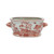 Lillian August Porcelain Footbath Planter Coral Red Flower Birds Motif