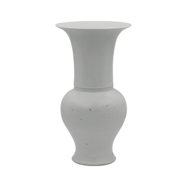 Busan White Baluster Vase