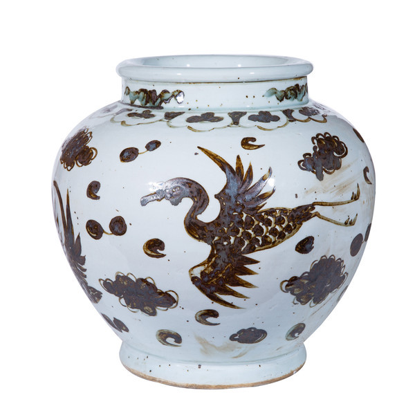 Rusty Brown Crane Jar - 2 Sizes