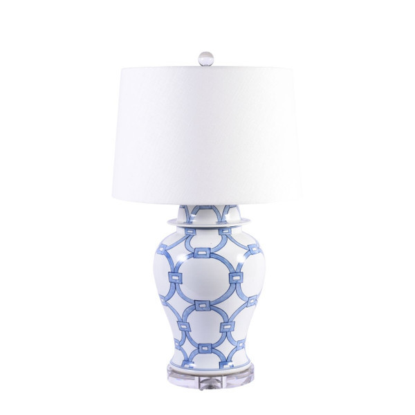 Blue and White Lover Locks Table Lamp - 2 Sizes