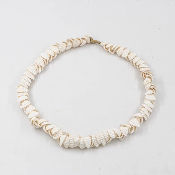 Gambia White Fan Shell Necklace Per String