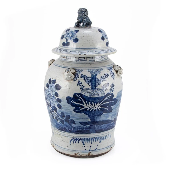 Vintage Temple Jar Four Season Plants - 2 Sizes