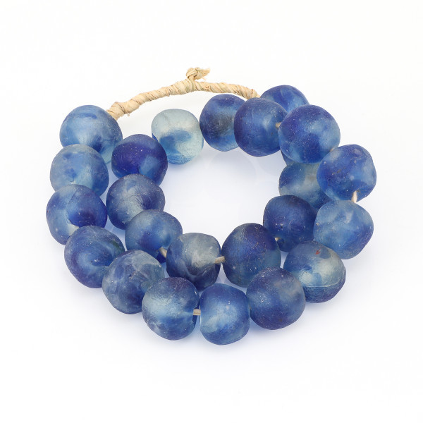 Vintage Sea Glass Beads  Ocean Blue - 2 Sizes