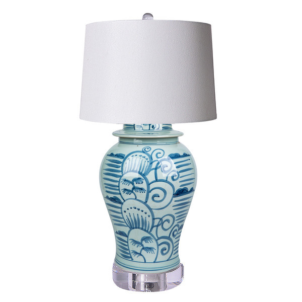 Lamp Of Breeze Temple Jar Blue Motif