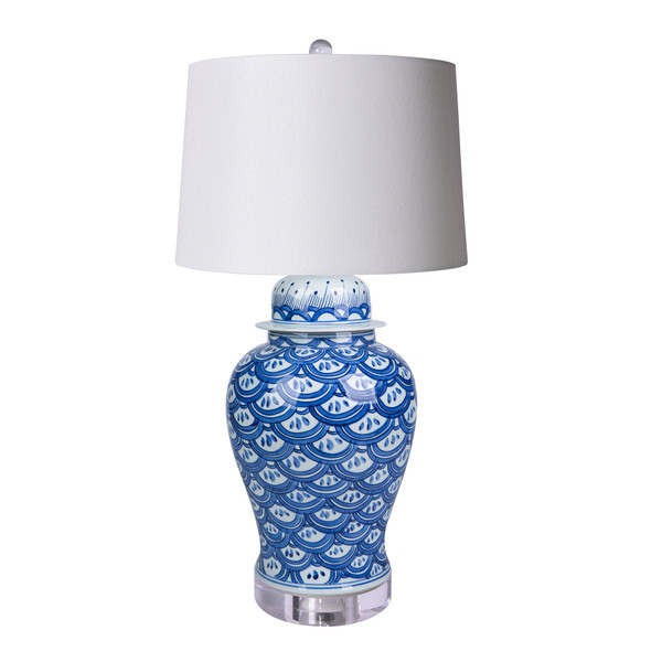 Lamp Of Blue Sea Wave Temple Jar Small