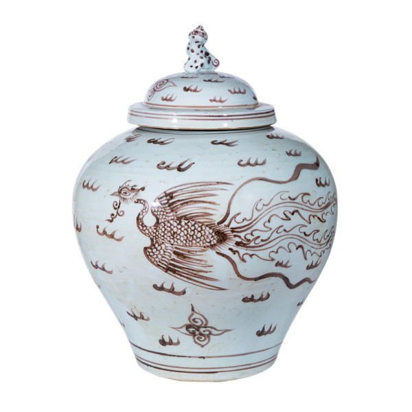 Moka Lion Lid Jar Phoenix Motif