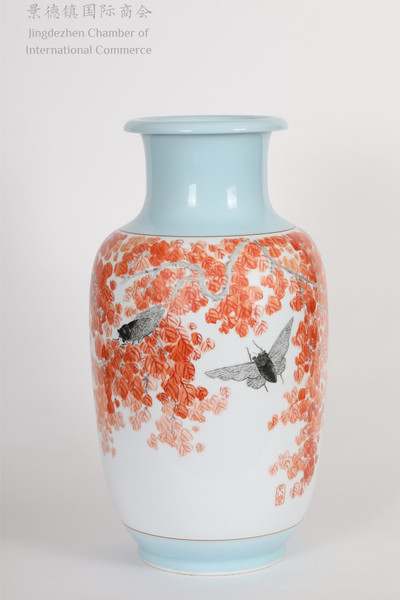 Famille Rose Vase -Summer Chorus