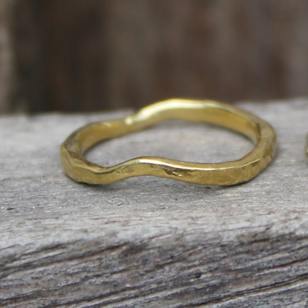 14 carat gold plated sterling silver stacking ring