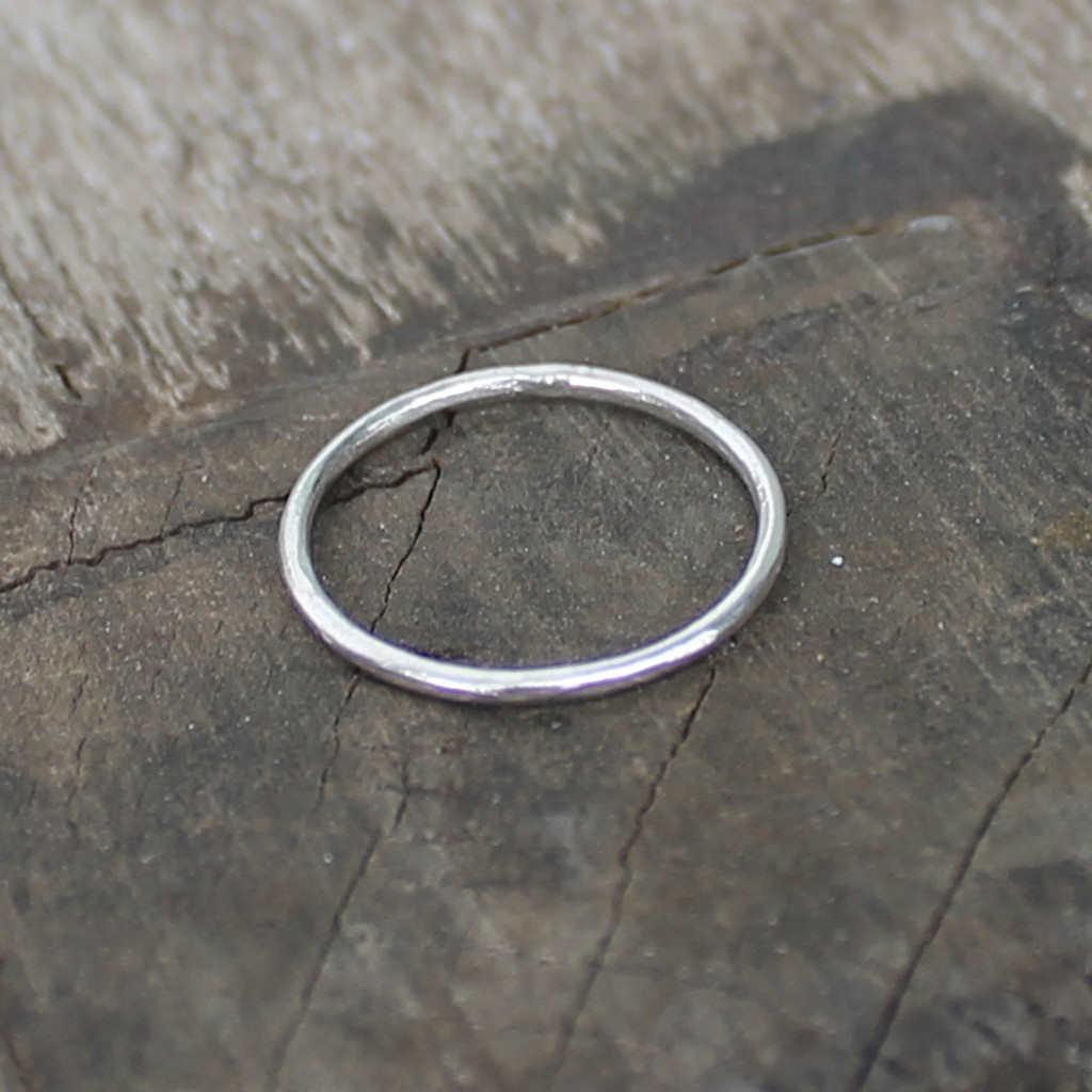 Thin stackable ring in sterling silver