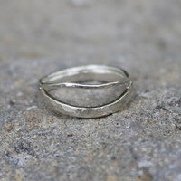 Delicate sterling silver stacking ring