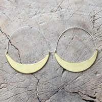 Statement brass hoop earrings