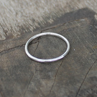 Thin stackable ring in sterling silver