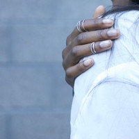 Thin stackable ring in sterling silver