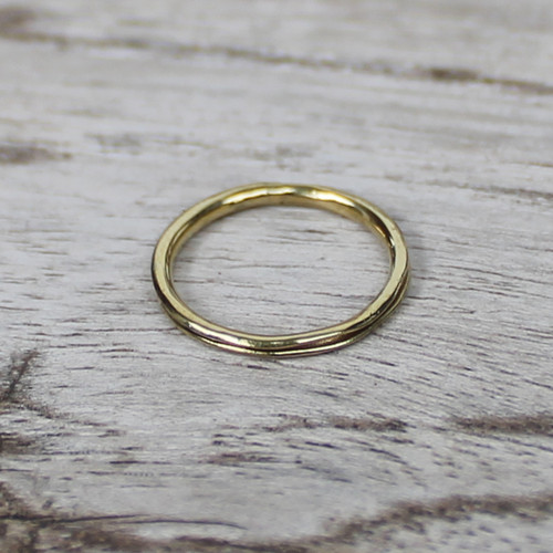 14 carat gold plated sterling silver stacking ring