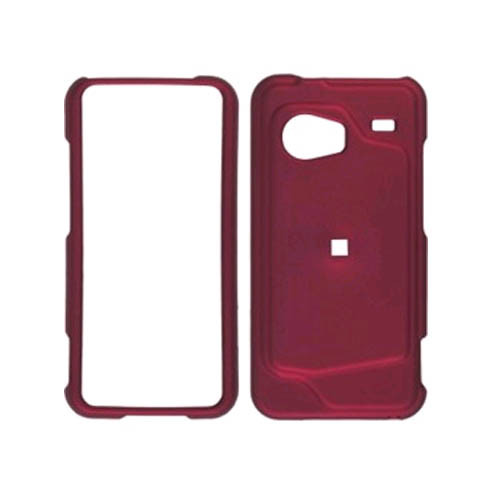 Two piece Soft Touch Snap-On Case for HTC Droid Incredible ADR6300 (Front/Back) Red