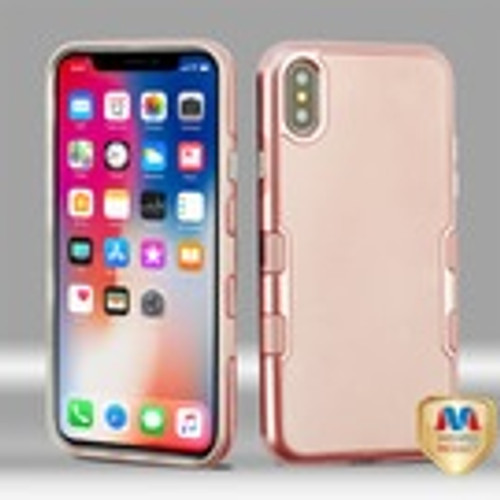 MYBAT Metallic Rose Gold/Rubberized Rose Gold TUFF Panoview Hybrid Protector Cover