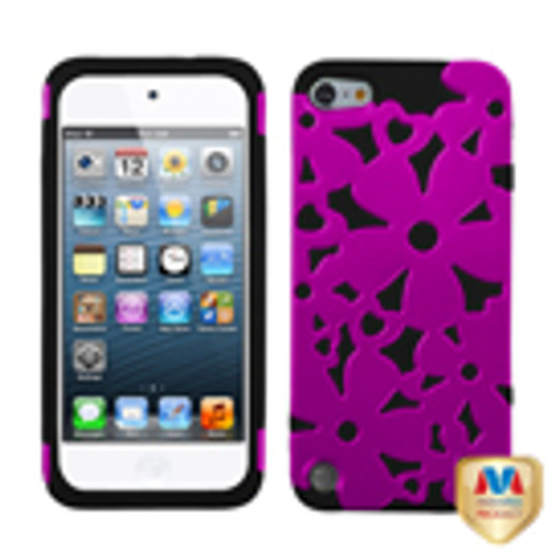 MYBAT Titanium Solid Hot Pink/Black Flowerpower Hybrid Phone Protector Cover(IPTCH5HPCSKFS006NP)