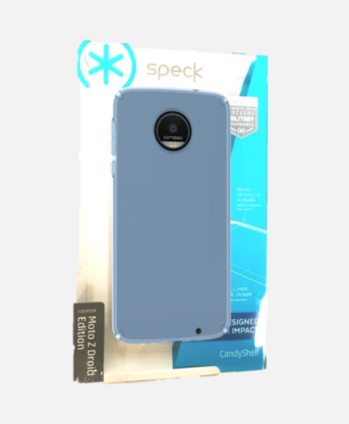 Speck CandyShell Case for Motorola Moto Z Droid - Clear Rainstorm Blue