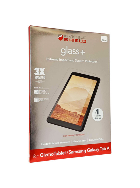 ZAGG Tempered Glass for GizmoTablet InvisibleShield Glass+ Screen Protector for Galaxy Tab A (8.0-inch, 2018) - Clear