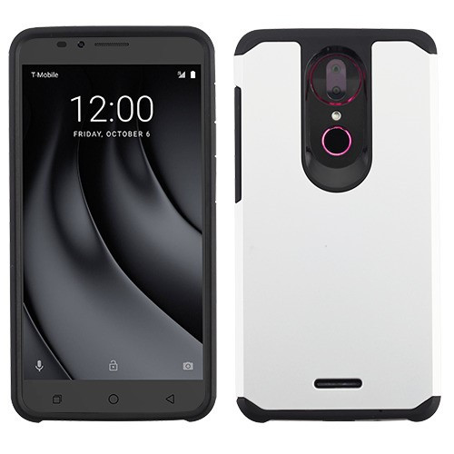 ASMYNA Astronoot Case for CoolPad Revvl Plus/TMobile Revvl Plus - Silver/Black