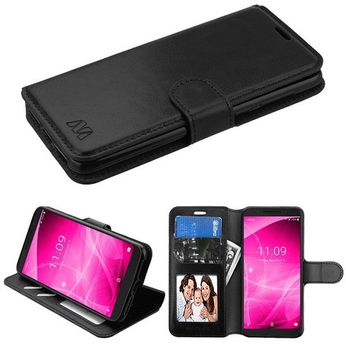 MYBAT Black MyJacket Wallet(with Tray)(561) for T-Mobile Revvl 2,Revvl 2,3