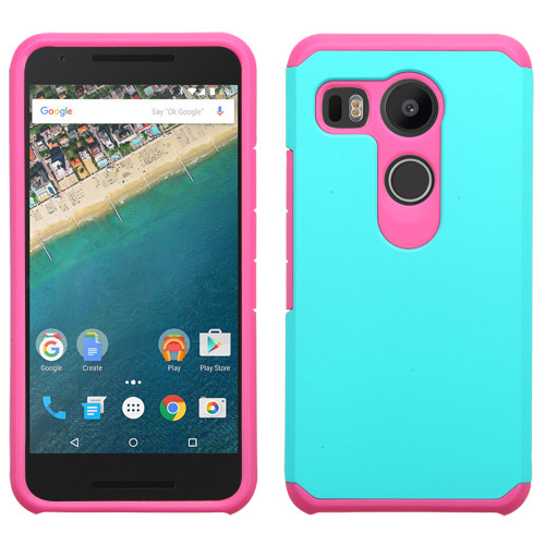 ASMYNA Teal Green/Hot Pink Astronoot Phone Protector Cover for H790 (Nexus 5X)
