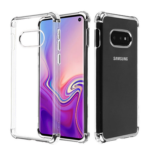 ASMYNA Electroplating Silver/Transparent Clear Klarion Candy Skin Cover  for Galaxy S10E