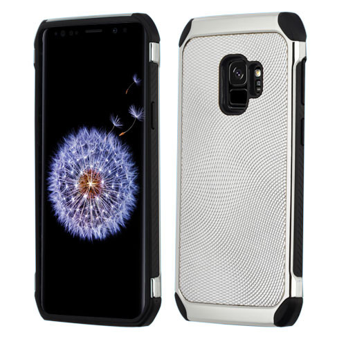ASMYNA Silver Dots(Silver Plating)/Black Astronoot Protector Cover  for Galaxy S9