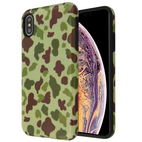 MYBAT Duck Camo/Black Fuse Hybrid Protector Cover  for iPhone XS Max