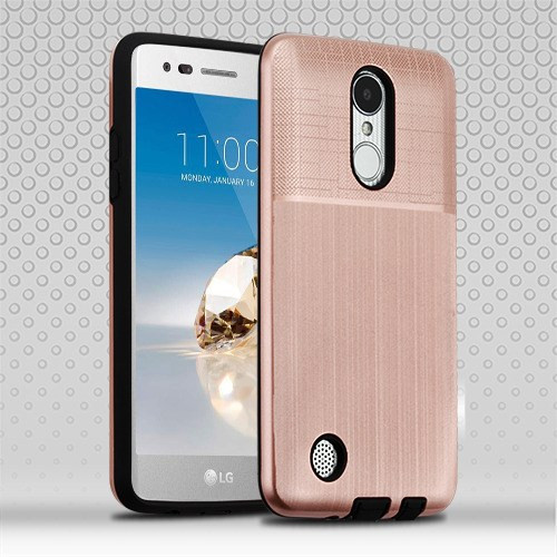 Rose Gold Woven & Brushed/Black Hybrid Protector Cover