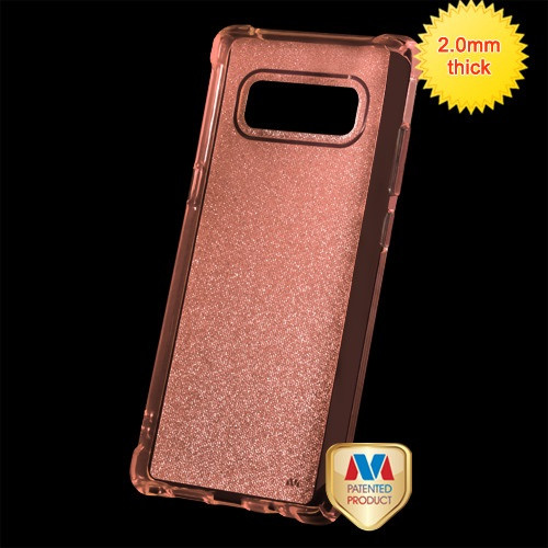 MYBAT Transparent Rose Gold Sheer Glitter Premium Candy Skin Cover  for Galaxy Note 8