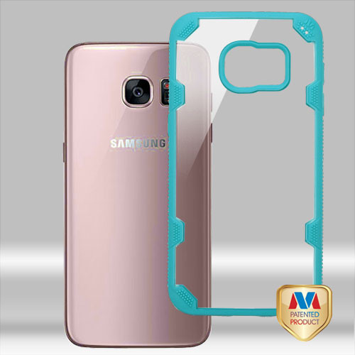 MYBAT Transparent Clear/Turquoise FreeStyle Challenger Hybrid Case for G930 (Galaxy S7)