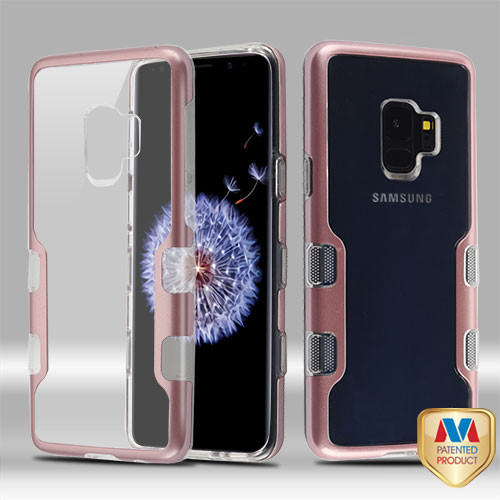 MYBAT Metallic Rose Gold/Transparent Clear TUFF Panoview Hybrid Protector Cover  for Galaxy S9