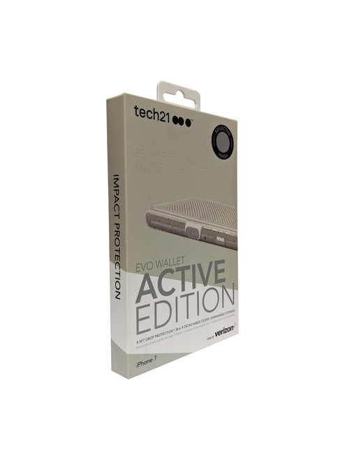 Tech21 Evo Active Wallet Case for iPhone SE2/8/7/6/6s - Reflective Gray