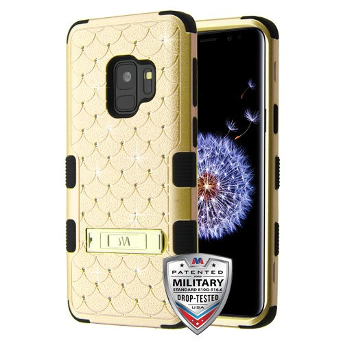 MYBAT Gold/Black FullStar TUFF Hybrid Protector Cover  for Galaxy S9
