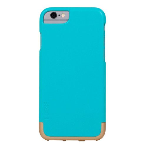 Skech Hard Rubber Mix Case for iPhone 6/6s - Aqua / Champagne