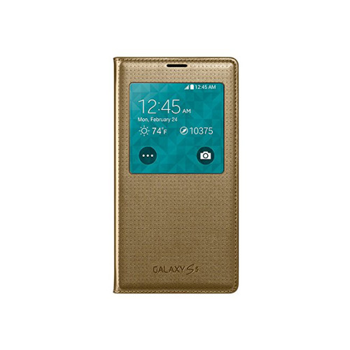 Samsung S-View Flip Cover Case for Galaxy S5 - Copper Gold