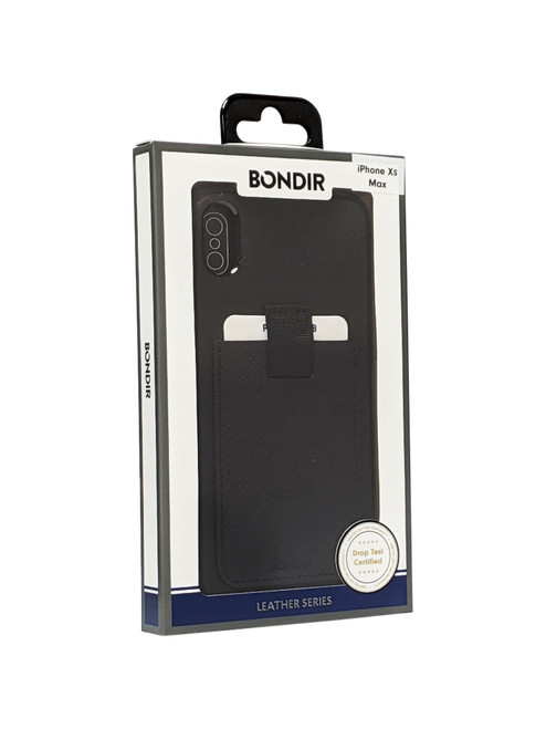 Bondir Leather Wallet Case for Apple iPhone XS Max - Black
