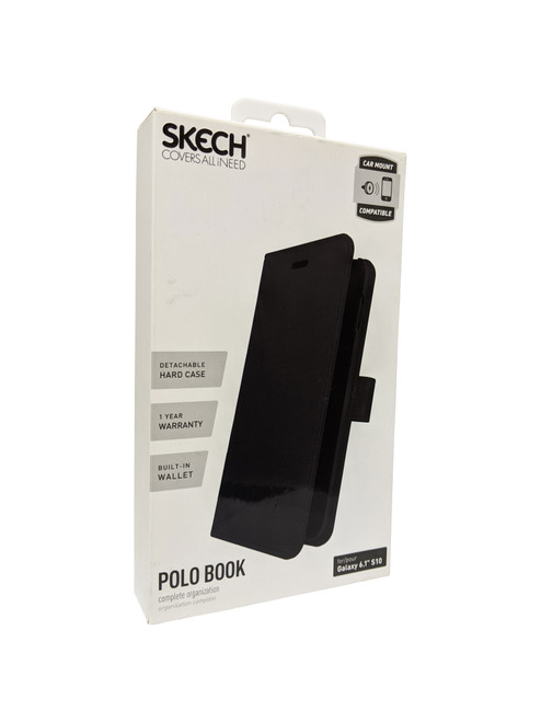 Skech Polo Book Detachable Wallet Case for Galaxy S10 - Black