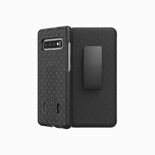 Verizon Shell And Holster For Samsung Galaxy S10+ - Rugged Black