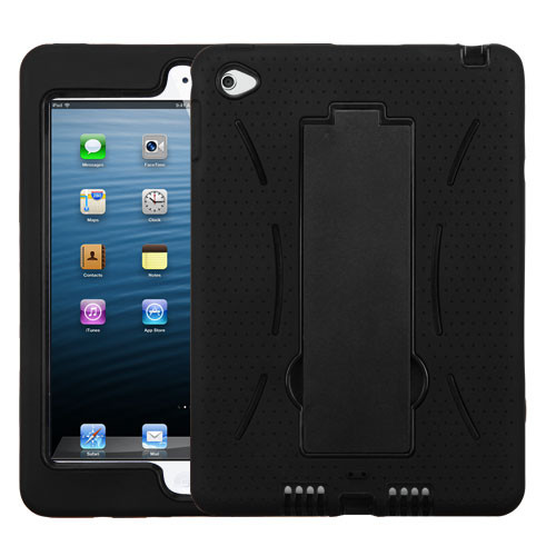 ASMYNA Black/Black Symbiosis Stand Protector Cover for iPad mini 4 (A1538,A1550)