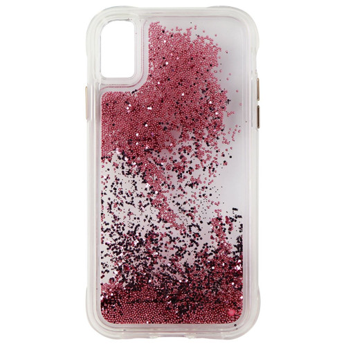 Case-Mate Waterfall Series Liquid Glitter Case for Apple iPhone XR - Rose Gold