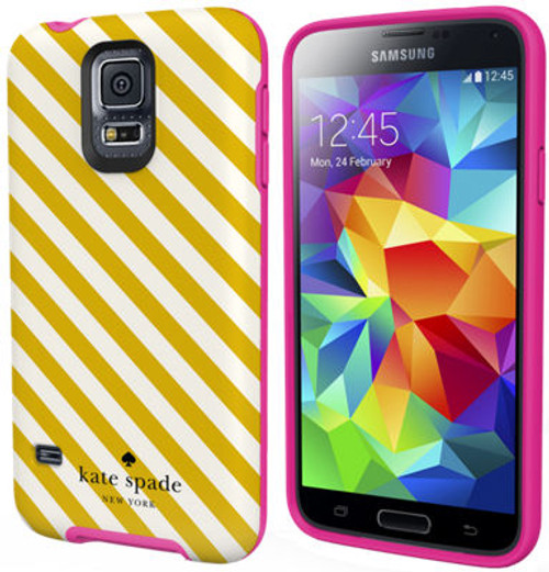 kate spade new york Flexible Hardshell Case for Samsung Galaxy S5 - Diagonal Stripe