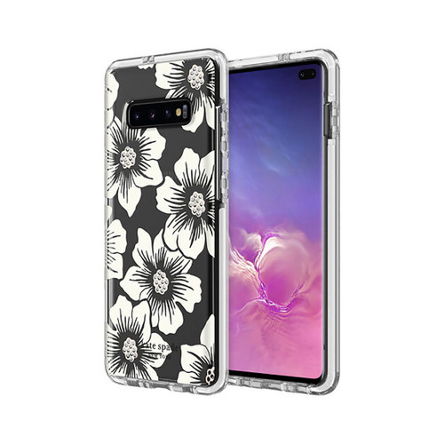Kate Spade Hardshell Case for Galaxy S10 Plus - Hollyhock Floral/Clear