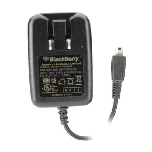 5 Pack -OEM BlackBerry Folding Blade Travel/Wall Charger (Mini USB)